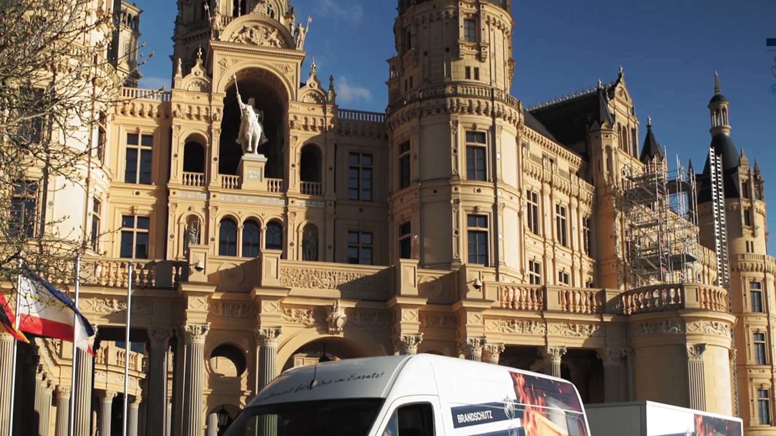Brandschutzputz an einer Ziegelhohlsteindeckenkonstruktion, Schloss Schwerin